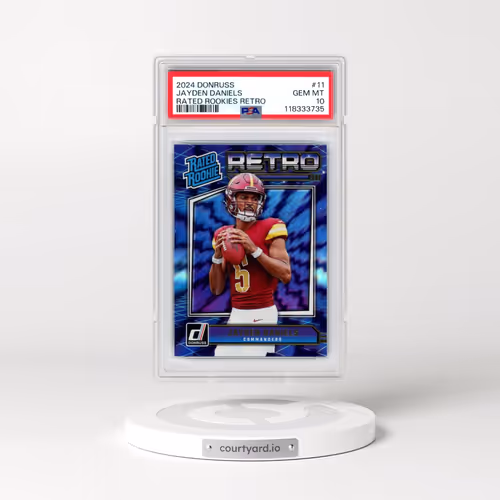 2024 Panini Donruss Rated Rookies Retro #11 Jayden Daniels (PSA 10 GEM MINT)