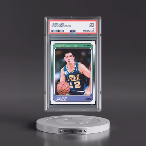 1988 Fleer #115 John Stockton (PSA 9 MINT)