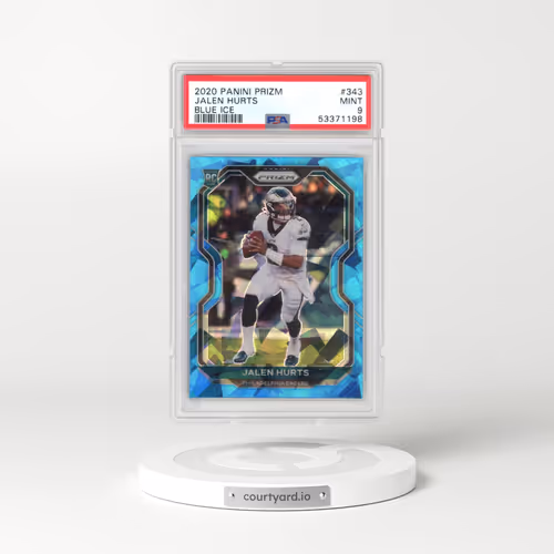 2020 Panini Prizm #343 Jalen Hurts - Blue Ice (PSA 9 MINT)
