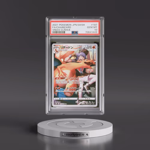 2021 Pokémon Sword & Shield Vmax Climax #187 Charizard - Full Art (PSA 10 GEM MINT)