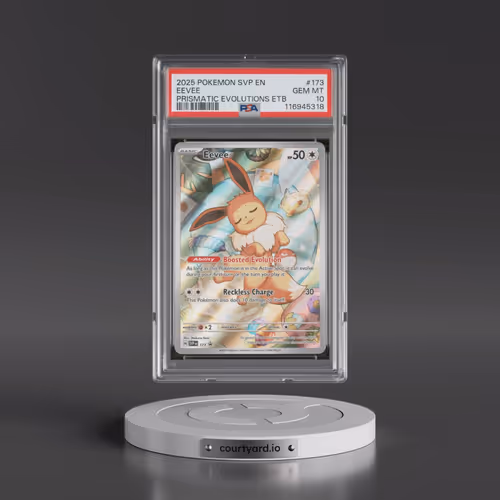 2025 Pokémon Svp EN-SV Black Star Promo #173 Eevee - Prismatic Evolutions Elite Trainer Box (PSA 10