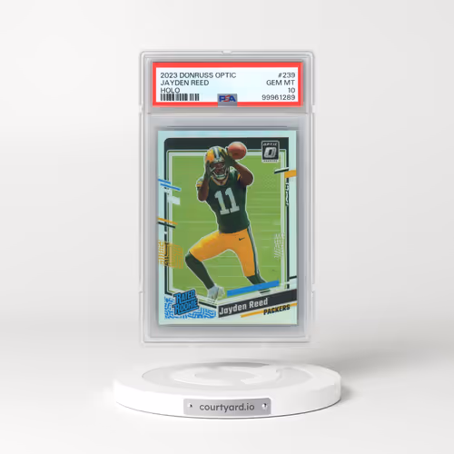 2023 Panini Donruss Optic #239 Jayden Reed - Holo (PSA 10 GEM MINT)