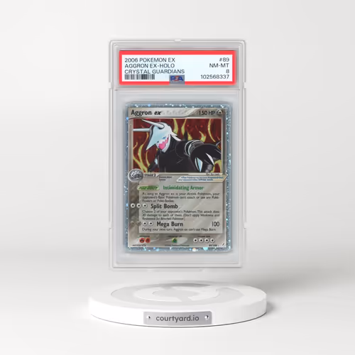 2006 Pokémon EX Crystal Guardians #89 Aggron EX - Holo Holo (PSA 8 NM-MT)