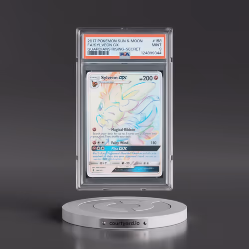 2017 Pokémon Sun & Moon Guardians Rising #158 Sylveon GX - Holo Full Art Secret (PSA 9 MINT)