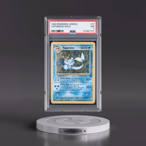 1999 Pokémon Jungle #12 Vaporeon - Holo (PSA 7 NM)