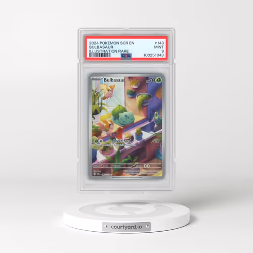 2024 Pokémon Scr EN-Stellar Crown #143 Bulbasaur - Illustration Rare (PSA 9 MINT)