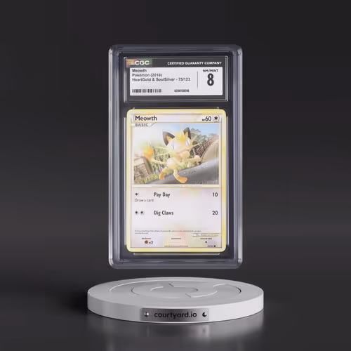 2010 HeartGold & SoulSilver #75/123 Meowth (CGC 8 NM-MT)