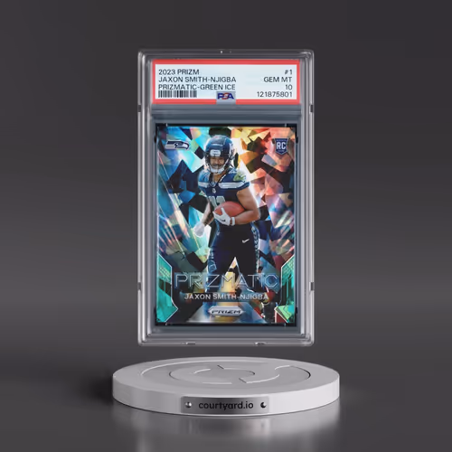 2023 Panini Prizm Prizmatic #1 Jaxon Smith-Njigba - Green Ice (PSA 10 GEM MINT)