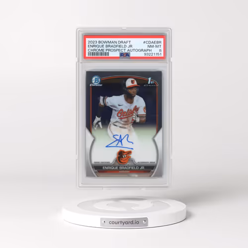 2023 Bowman Draft Chrome Prospect Autograph #CDAEBR Enrique Bradfield Jr. (PSA 8 NM-MT)