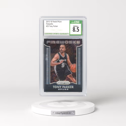 2015 Panini Prizm Fireworks #25 Tony Parker (CSG 8.5 NM-MT+)