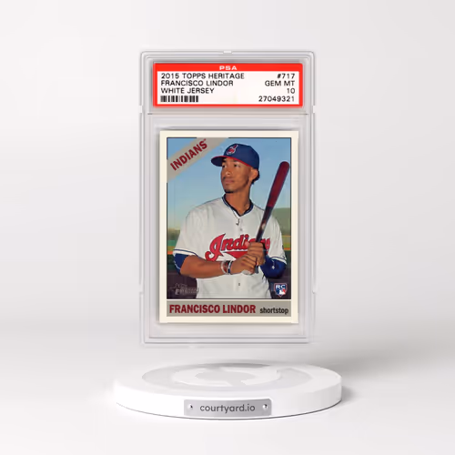 2015 Topps Heritage #717 Francisco Lindor - White Jersey (PSA 10 GEM MINT)