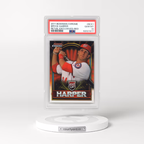 2011 Bowman Chrome Bryce Harper Retail Exclusives #BCE1 Bryce Harper - Red (PSA 10 GEM MINT)