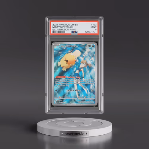 2025 Pokémon Dri EN-Destined Rivals #193 Misty's Psyduck - Illustration Rare (PSA 9 MINT)