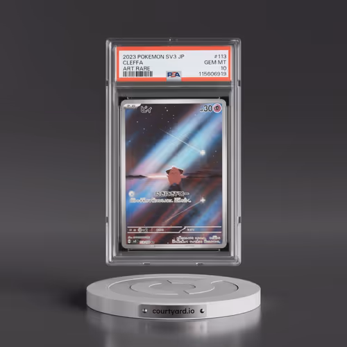 2023 Pokémon SV3-Ruler of the Black Flame #113 Cleffa - Art Rare (PSA 10 GEM MINT)
