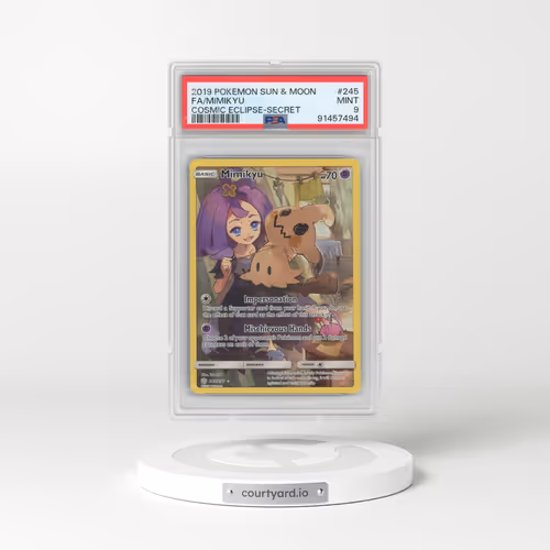 2019 Pokémon Sun & Moon Cosmic Eclipse #245 Mimikyu - Full Art Secret (PSA 9 MINT)