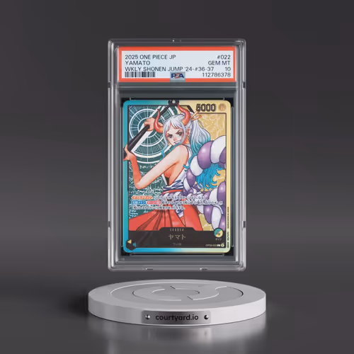 2025 One Piece Japanese Promos #022 Yamato - Weekly Shonen Jump 2024-Issue 36-37 (PSA 10 GEM MINT)
