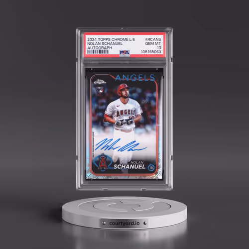 2024 Topps Chrome Logofractor Edition MLB Refractor Chrome Autographs #RCANS Nolan Schanuel (PSA 10