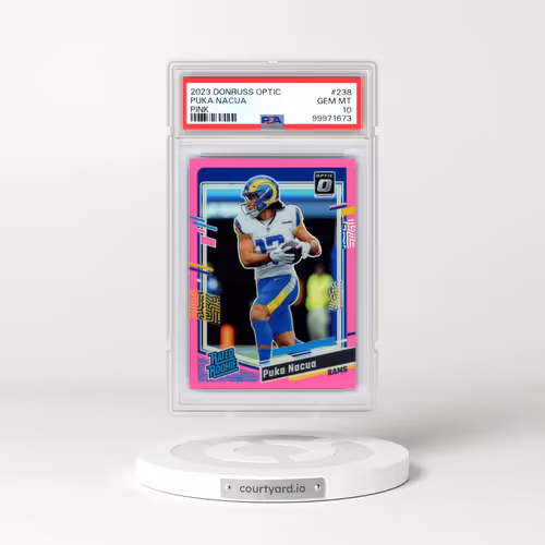 2023 Panini Donruss Optic #238 Puka Nacua - Pink (PSA 10 GEM MINT)