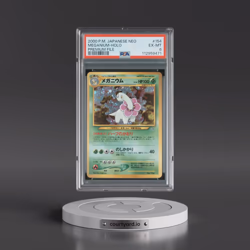 2000 Pokémon Neo #154 Meganium - Holo Premium File (PSA 6 EX-MT)