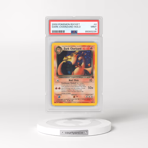 2000 Pokémon Rocket #4 Dark Charizard - Holo (PSA 9 MINT)