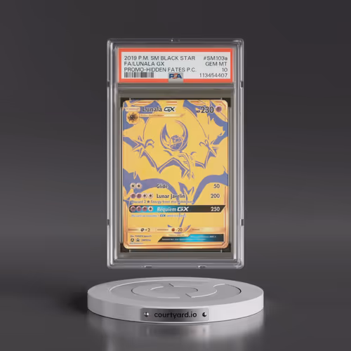 2019 Pokémon SM Black Star Promo #SM103a Lunala GX - Holo Full Art Hidden Fates Premium Collection (