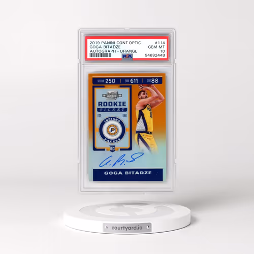 2019 Panini Contenders Optic #114 Goga Bitadze - Autograph-Orange (PSA 10 GEM MINT)