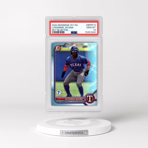 2022 Bowman 1st Edition #BPPF72 Luisangel Acuna - Sky Blue Foil (PSA 10 GEM MINT)