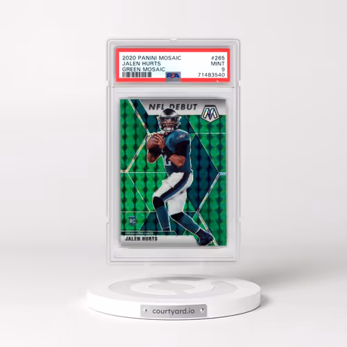2020 Panini Mosaic #265 Jalen Hurts - Green Mosaic (PSA 9 MINT)