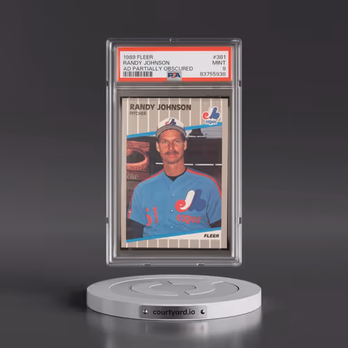 1989 Fleer #381 Randy Johnson - Ad Partially Obscured (PSA 9 MINT)