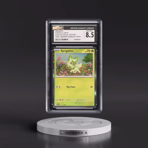 2023 Paldea Evolved #013/193 Sprigatito - Holo Summer Collector Chest (CGC 8.5 NM-MT+)