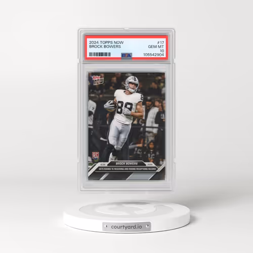 2024 Topps Now #17 Brock Bowers (PSA 10 GEM MINT)