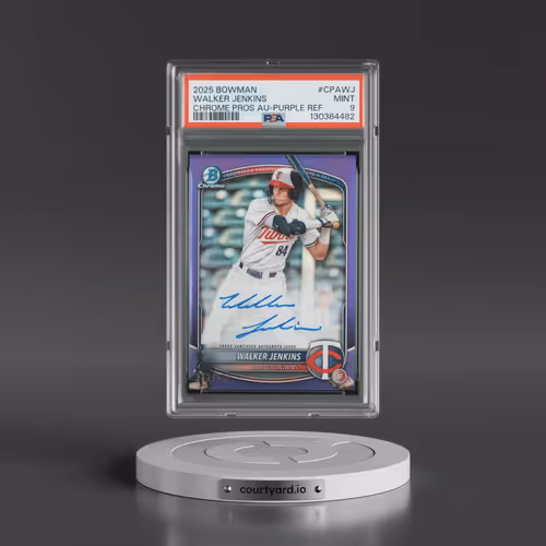 2025 Bowman Chrome Prospect Autographs #CPAWJ Walker Jenkins - Purple Refractor (PSA 9 MINT)