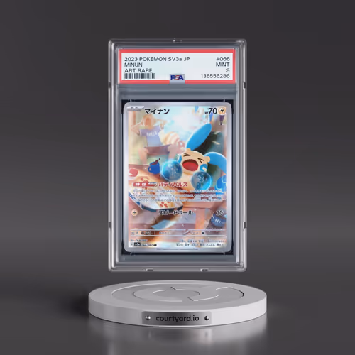 2023 Pokémon Sv3a-Raging Surf #066 Minun - Art Rare (PSA 9 MINT)