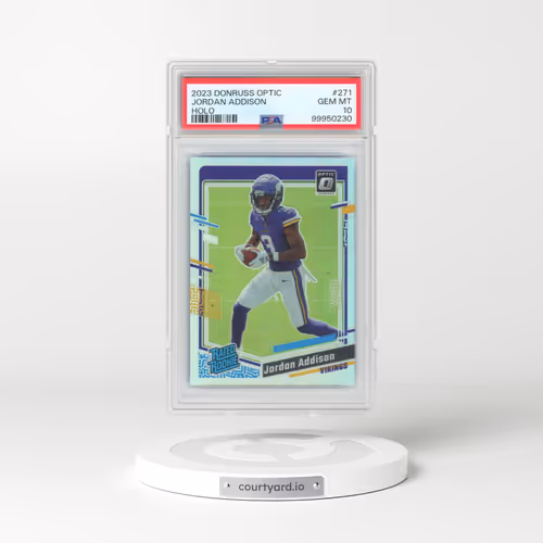 2023 Panini Donruss Optic #271 Jordan Addison - Holo (PSA 10 GEM MINT)