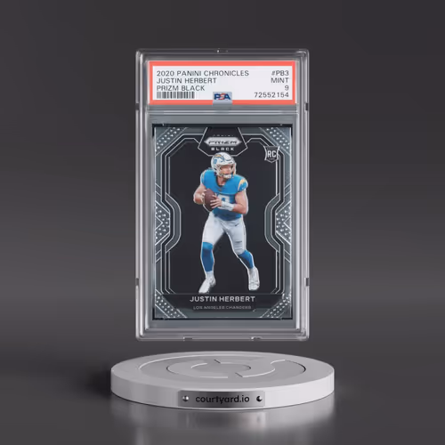 2020 Panini Chronicles Prizm Black #PB3 Justin Herbert (PSA 9 MINT)
