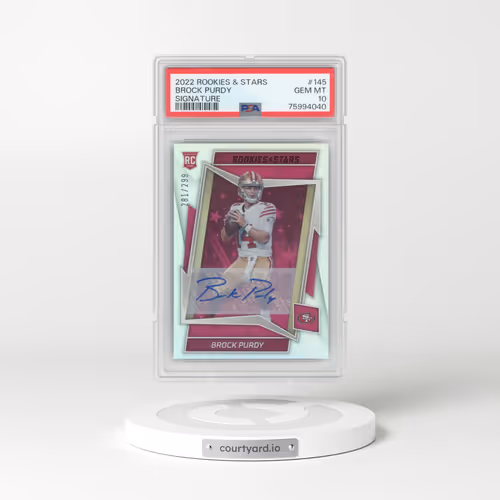 2022 Panini Rookies & Stars #145 Brock Purdy - Signature (PSA 10 GEM MINT)