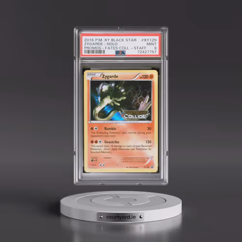 2016 Pokémon XY Black Star Promo #XY129 Zygarde - Holo Fates Collide-Staff (PSA 9 MINT)