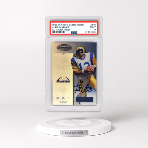 1999 Playoff Contenders #146 Kurt Warner - Autographed (PSA 9 MINT)