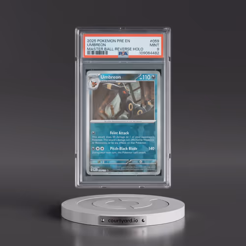 2025 Pokémon Pre EN-Prismatic Evolutions #059 Umbreon - Reverse Holo Master Ball (PSA 9 MINT)