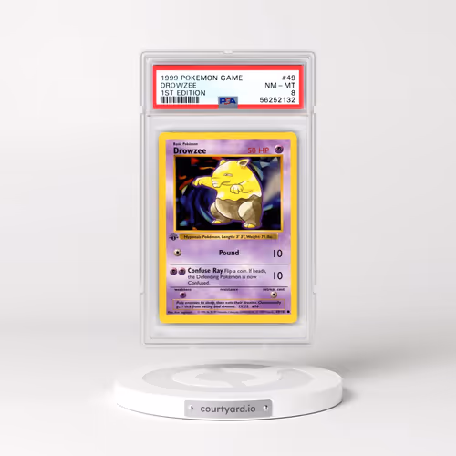 1999 Pokémon Game #49 Drowzee - 1st Edition (PSA 8 NM-MT)