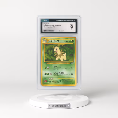 1999 Neo Premium File #153 Bayleef - No Rarity (CGC 9 MINT)