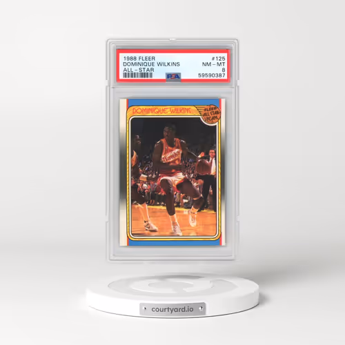 1988 Fleer #125 Dominique Wilkins - All-Star (PSA 8 NM-MT)
