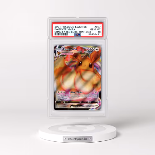2021 Pokémon Swsh Black Star Promo #087 Eevee Vmax - Full Art Shining Fates Elite Trainer Box (PSA 10 GEM MINT)