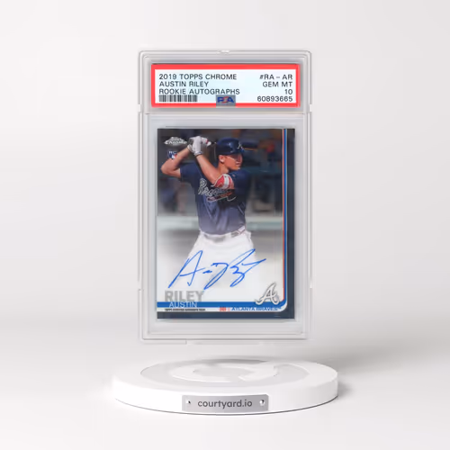 2019 Topps Chrome Rookie Autographs #RA-AR Austin Riley (PSA 10 GEM MINT)