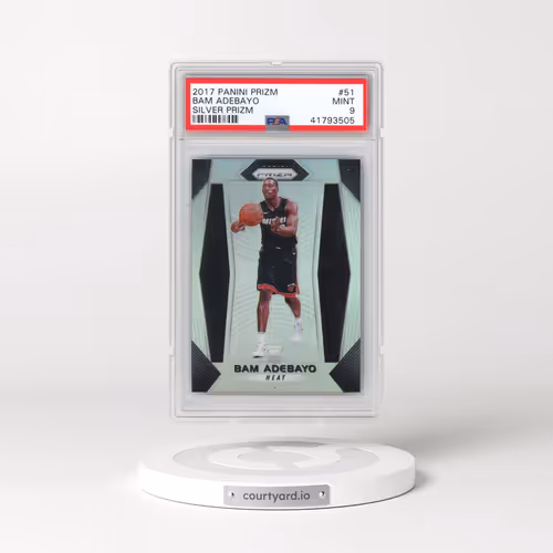 2017 Panini Prizm #51 Bam Adebayo - Silver Prizm (PSA 9 MINT)