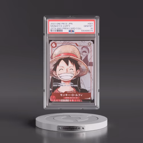 2022 One Piece Japanese 25th Anniversary Premium Card Collection #001 Monkey D. Luffy (PSA 10 GEM MI