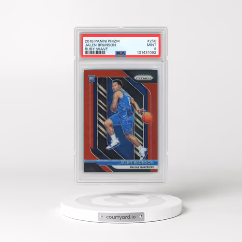 2018 Panini Prizm #250 Jalen Brunson - Ruby Wave (PSA 9 MINT)