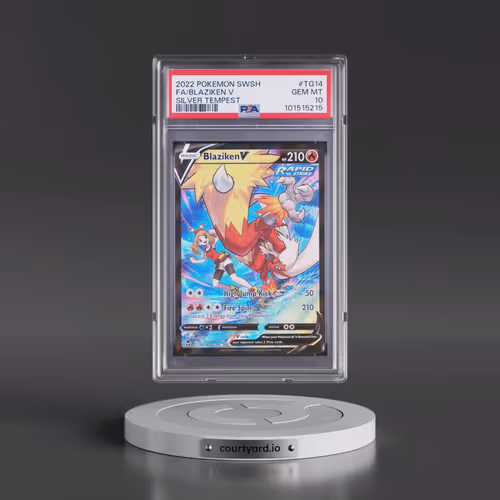 2022 Pokémon Sword & Shield Silver Tempest #TG14 Blaziken V - Holo Full Art (PSA 10 GEM MINT)