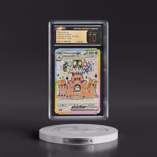 2024 Pokémon Ssp EN-Surging Sparks #221 Palossand EX - Holo Ultra Rare (CGC 10 PRISTINE)