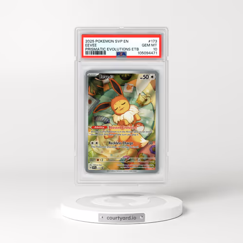2025 Pokémon Svp EN-SV Black Star Promo #173 Eevee - Prismatic Evolutions Elite Trainer Box (PSA 10 GEM MINT)